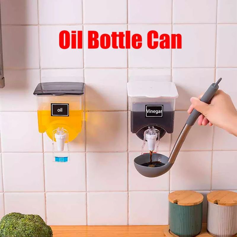 Dispenser minyak cuka kecap tempel dinding/Dispenser cairan dapur