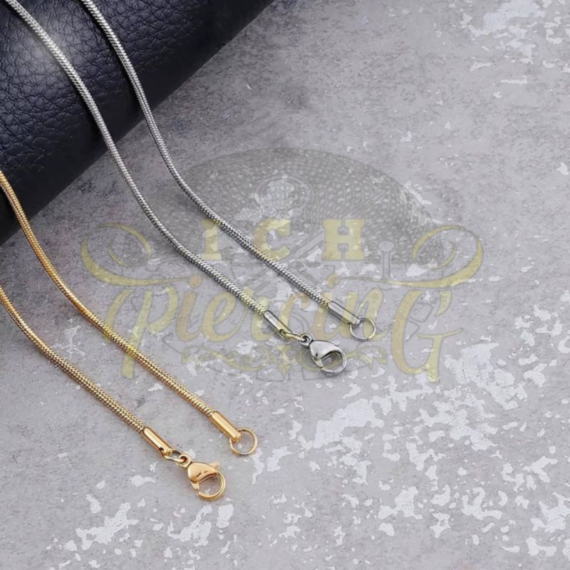 KALUNG TITANIUM EMAS MODEL BULAT BERKUALITAS IMPORT FASHION PRIA WANITA