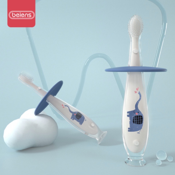 Beiens Baby Silicone Toothbrush Sikat Gigi Training Bayi Anak