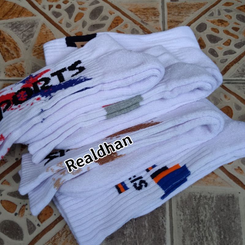 Kaos Kaki Sport Tebal Badminton Volley Katun Premium