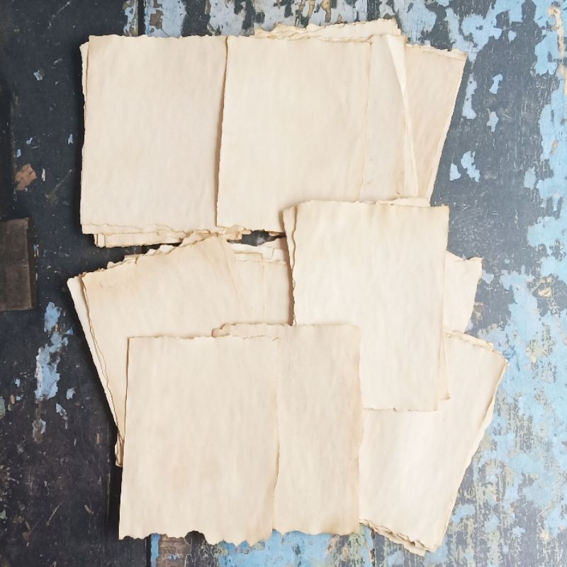 Vintage old paper - tea dyed paper untuk scrapbook journaling tool-2