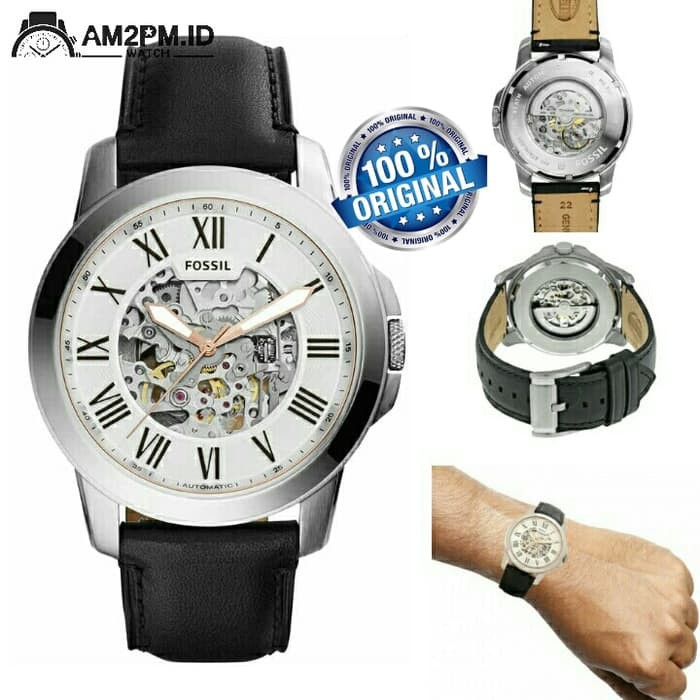 Suplier Jam Tangan Fossil Grant Automatic Black Leather ME3101P Ori