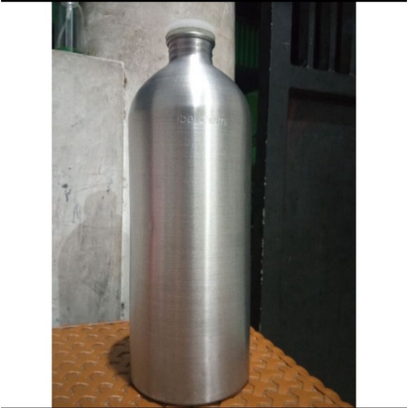 KALENG 1 LITER (1.000 ML) SILVER. BOTOL ALUMUNIUM