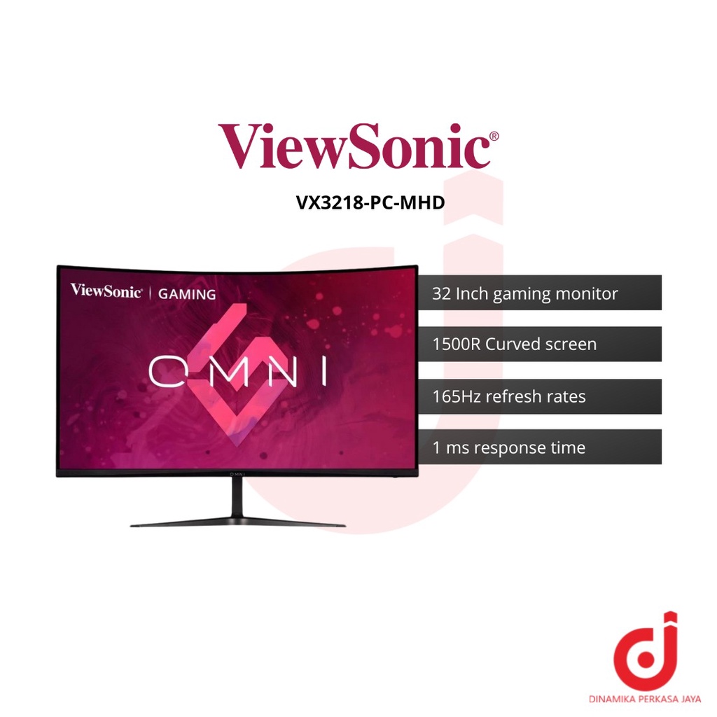 Monitor Viewsonic 32" LED VX3218-PC-MHD 165Hz, Curve, Dual Speaker