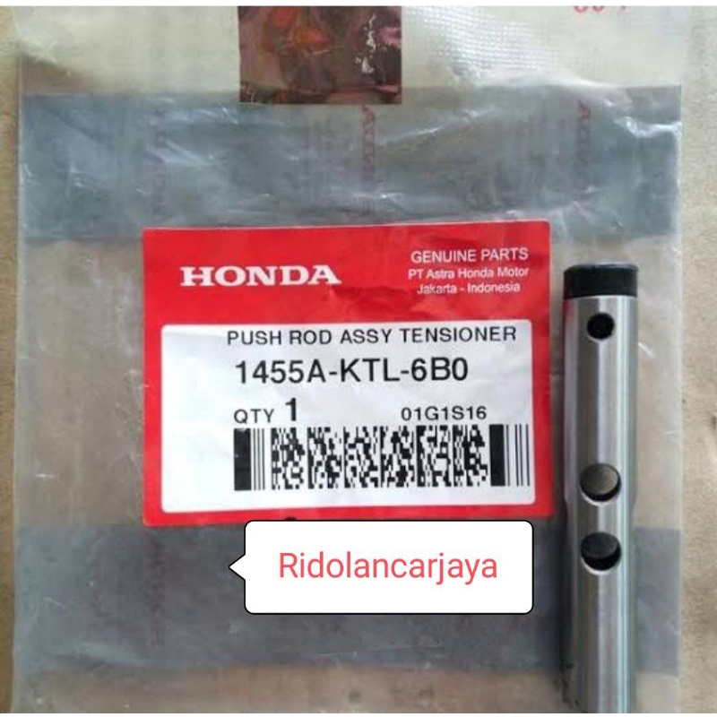 SULINGAN STUT KAMPRAT PENEKAN RANTAI MESIN PUSH ROD ASSY TENSIONER SUPRA X 125 FI 1455A-KTL-6B0 ORIG