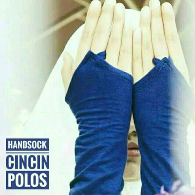 Handsock Fringles Cincin Polos Spandex Baloon/Handsok Fingerless Muslimah /Hansock Syar/Syar'i/Syari