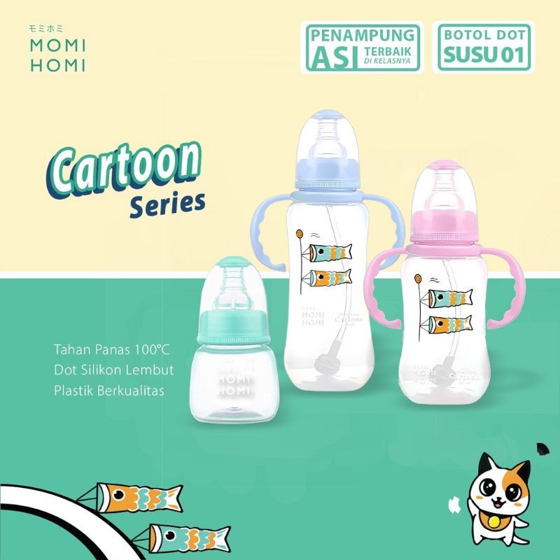 Momi Homi Botol Cartoon Series / Botol Susu Bayi / Momi Homi / Botol Susu