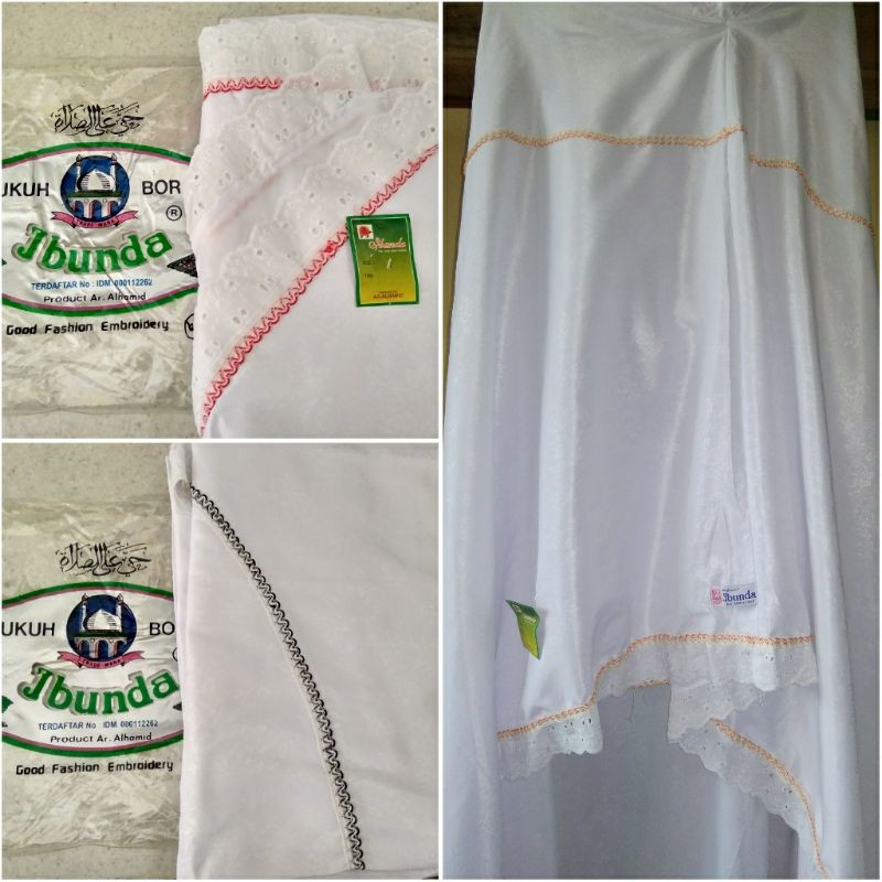 Mukenah  Putih Bordir Ibunda