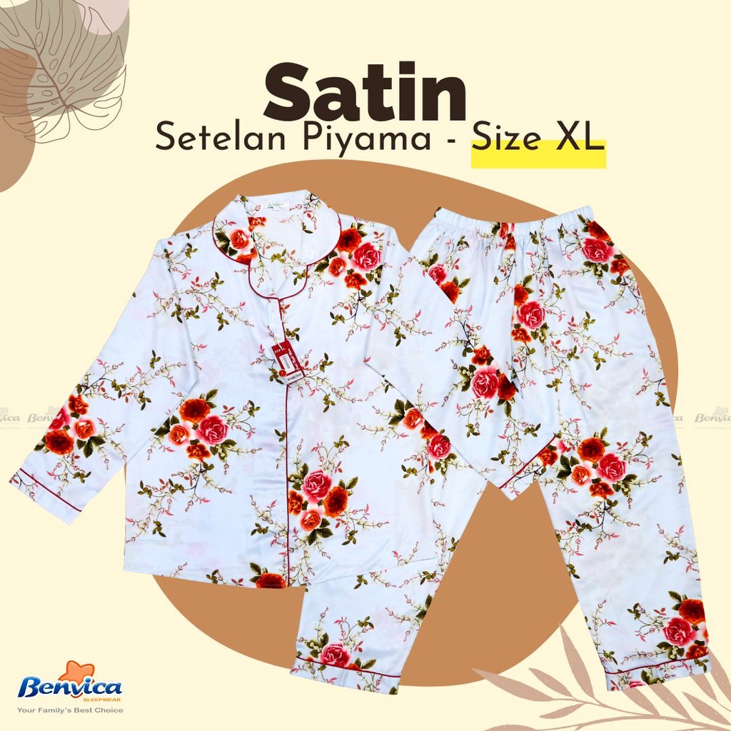 BAJU TIDUR PIYAMA CELANA PANJANG XL SATIN GREET PREMIUM