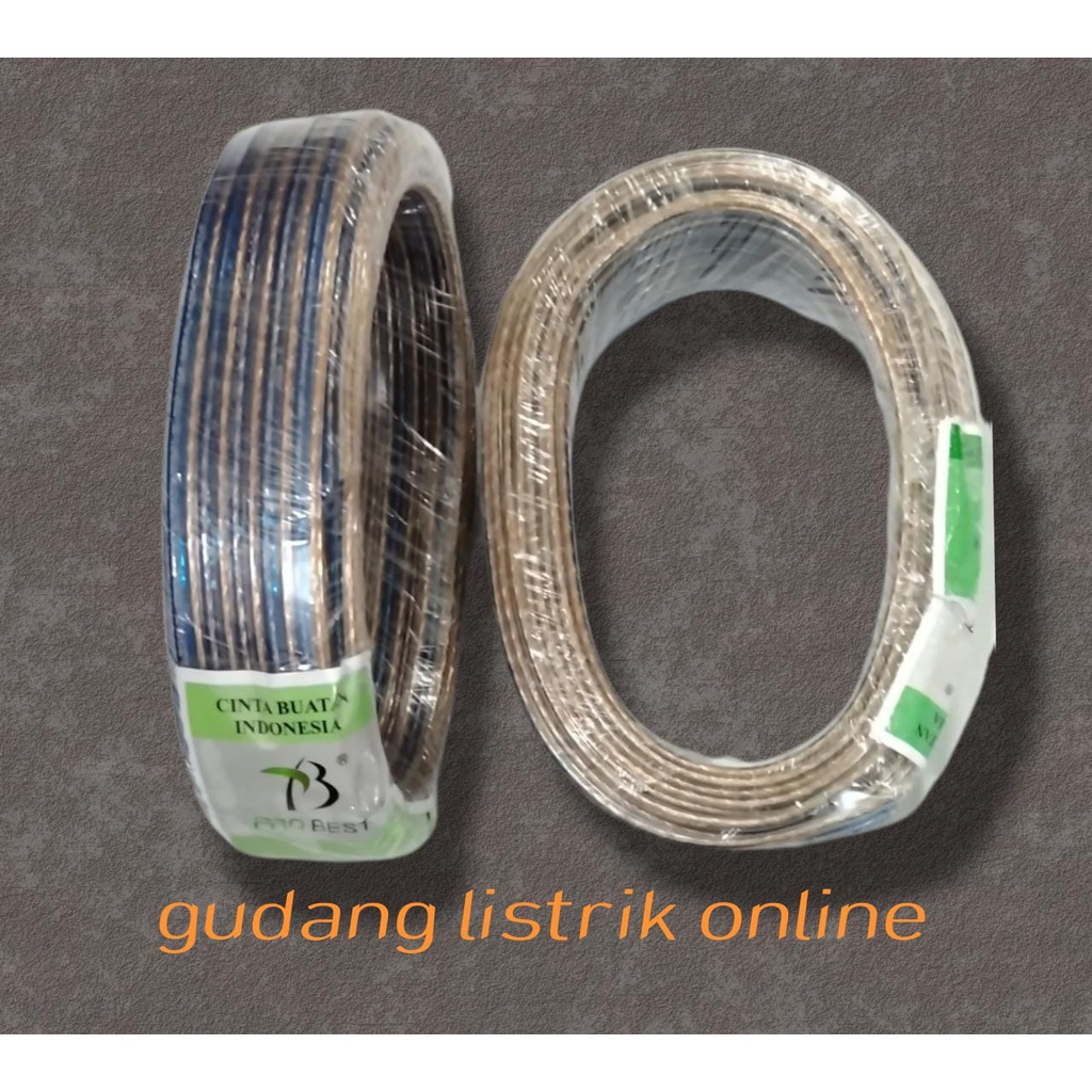 KABEL LISTRIK TRANSPARAN KABEL SERABUT PER ROL 2 X 30, 2x 50 2x 80 2x50x30YARD