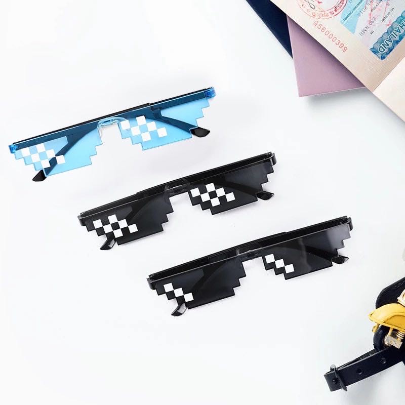 Bayar di Tempat✨5 Desgin Thug life Mosaic Sunglasses Kacamata Hitam Wanita/Pria Small Sunglasses