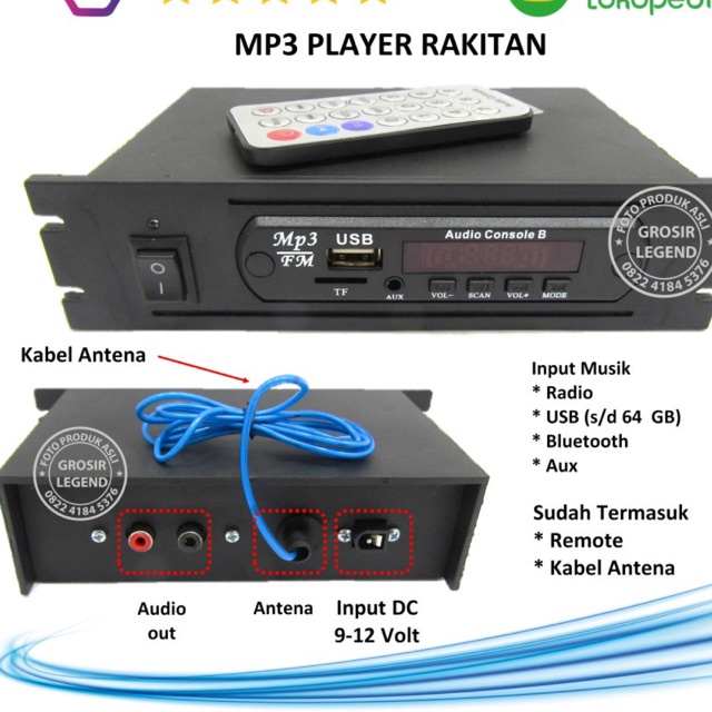 Rakitan USB MP3 FM player bluetooth