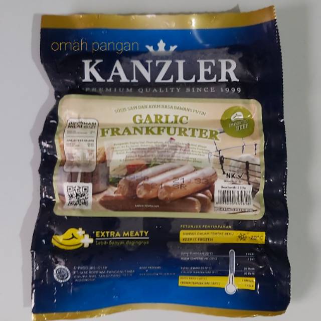 

Sosis Kanzler Garlic Frankfurter 300 gram