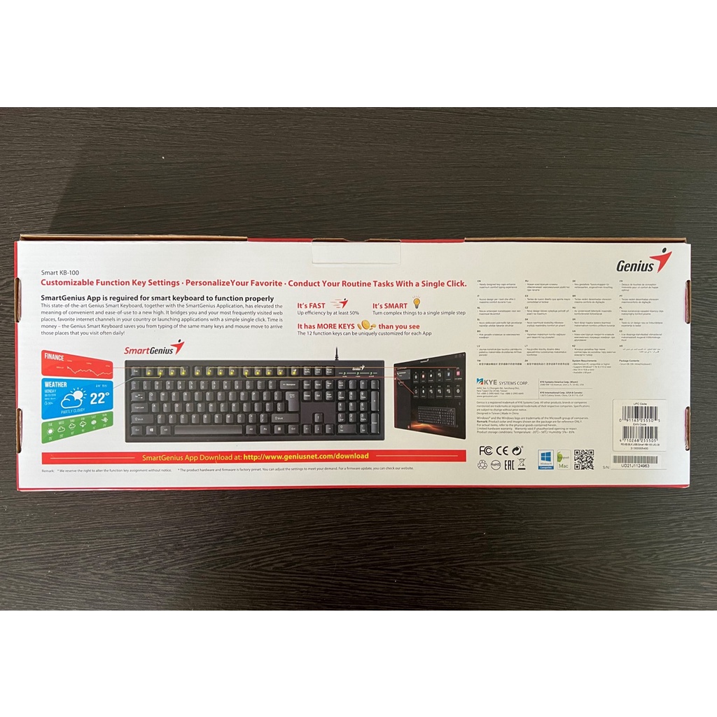 Keyboard Wired Genius KB-100 (Wired Smart Keyboard)