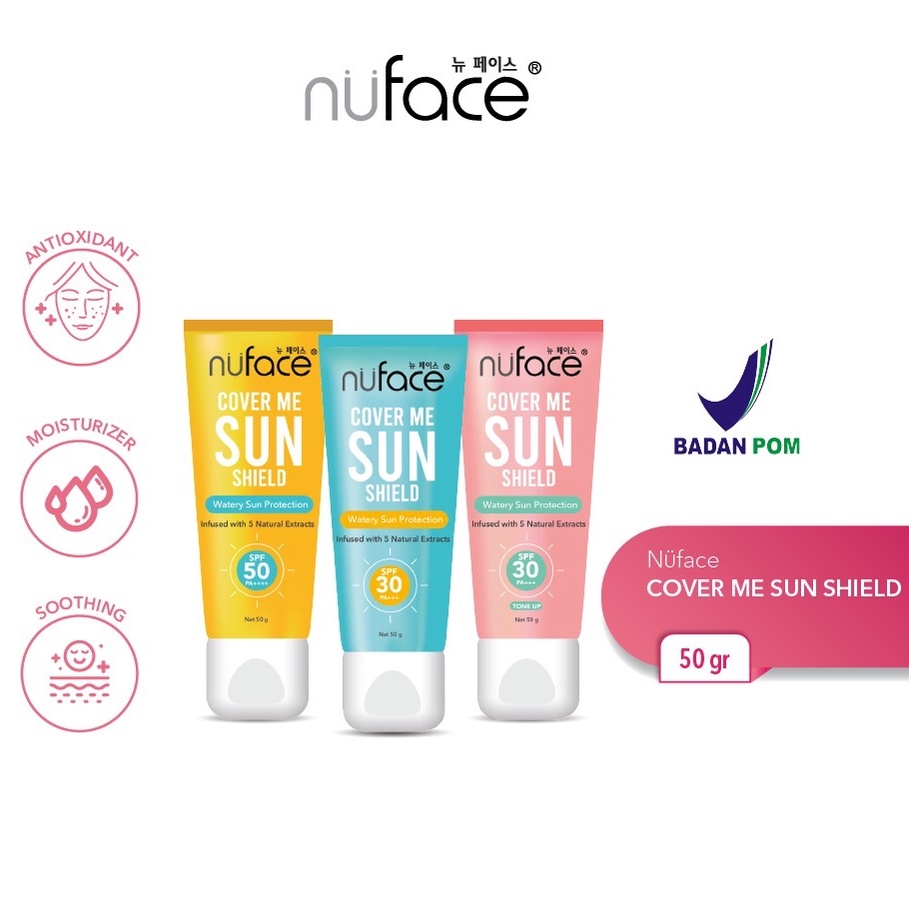 ⭐BAGUS⭐ NUFACE Sunscreen SPF 50 | 30 | Tone Up | Sunblock Sun Shield