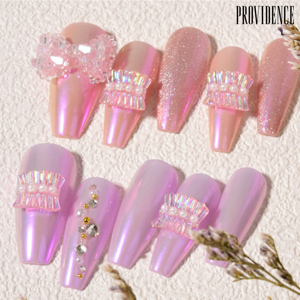 Providence 3pcs / Kantong Stiker Decal Motif Natal Bahan Resin Untuk Dekorasi Nail Art / Salon