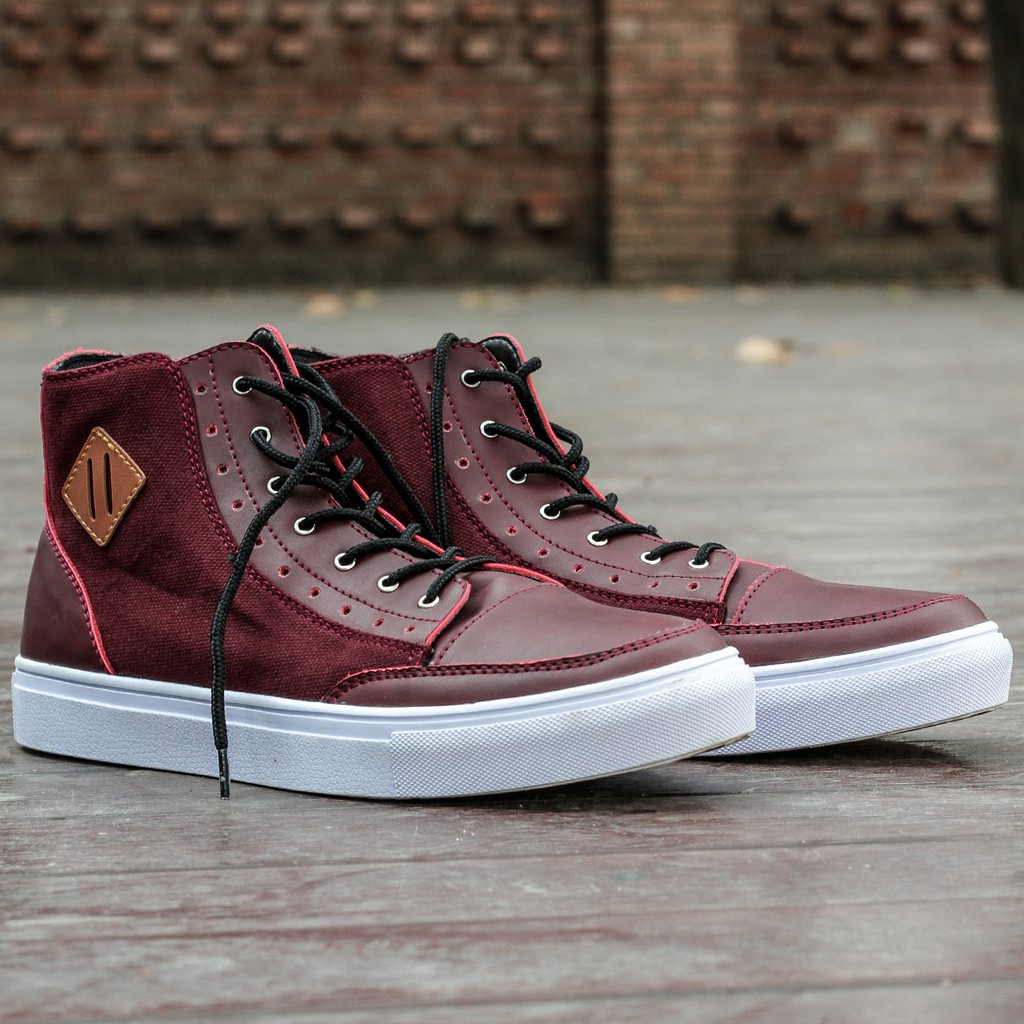 ARIZONA MAROON |FORIND x Lvnatica| Sepatu Vintage Klasik  Pria/Cowok/Men - Boots Original Footwear