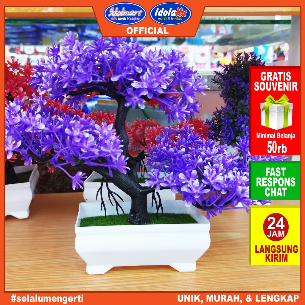 IDOLMART Bunga Artificial Sakura / POT BUNGA DECORATION FLOWER