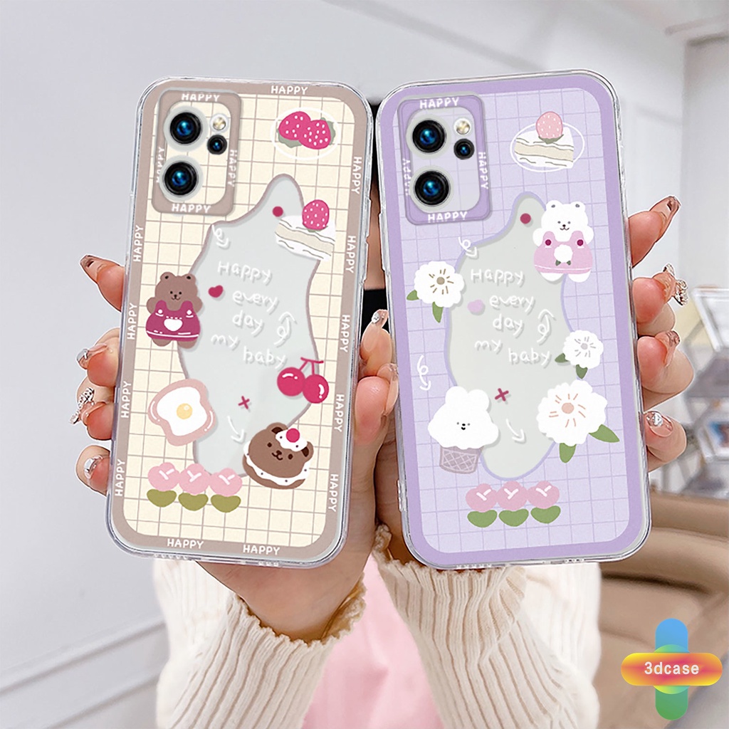 Case OPPO A15 A54 A5S A57 A3S A76 A96 A16 A95 A55 A7 A5 A9 A31 A53 A33 2020 A12 A1K A16E A16K A54S Reno 7 5 4 6 8 5F 5K 4F 4 5 06 Lite A74 A15S A52 A11K A92 A35 A11 A93 A32 A72 A94 A53S F19 F17 21 PRO A16S A77 A57S A57E Cute Bear Rabbit Back Cover