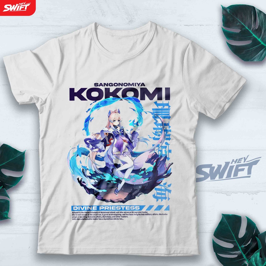 KAOS Sangonomiya Kokomi Genshin Impact TSHIRT BAJU DISTRO