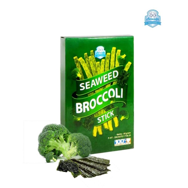 

Aurasufa Official NakDe' Broccoli Stick 60gram | Stik Rumput Laut Brokoli | Camilan Sehat | Vegetarian | Snack