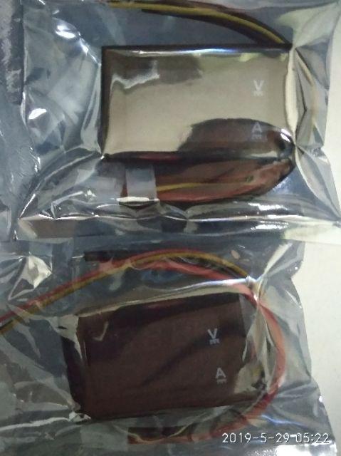 1pcs Dc 0-100v 10a Ammeter Voltmeter Digital/tampilan Ganda/detektor Tegangan 0.28 Merah Biru Led