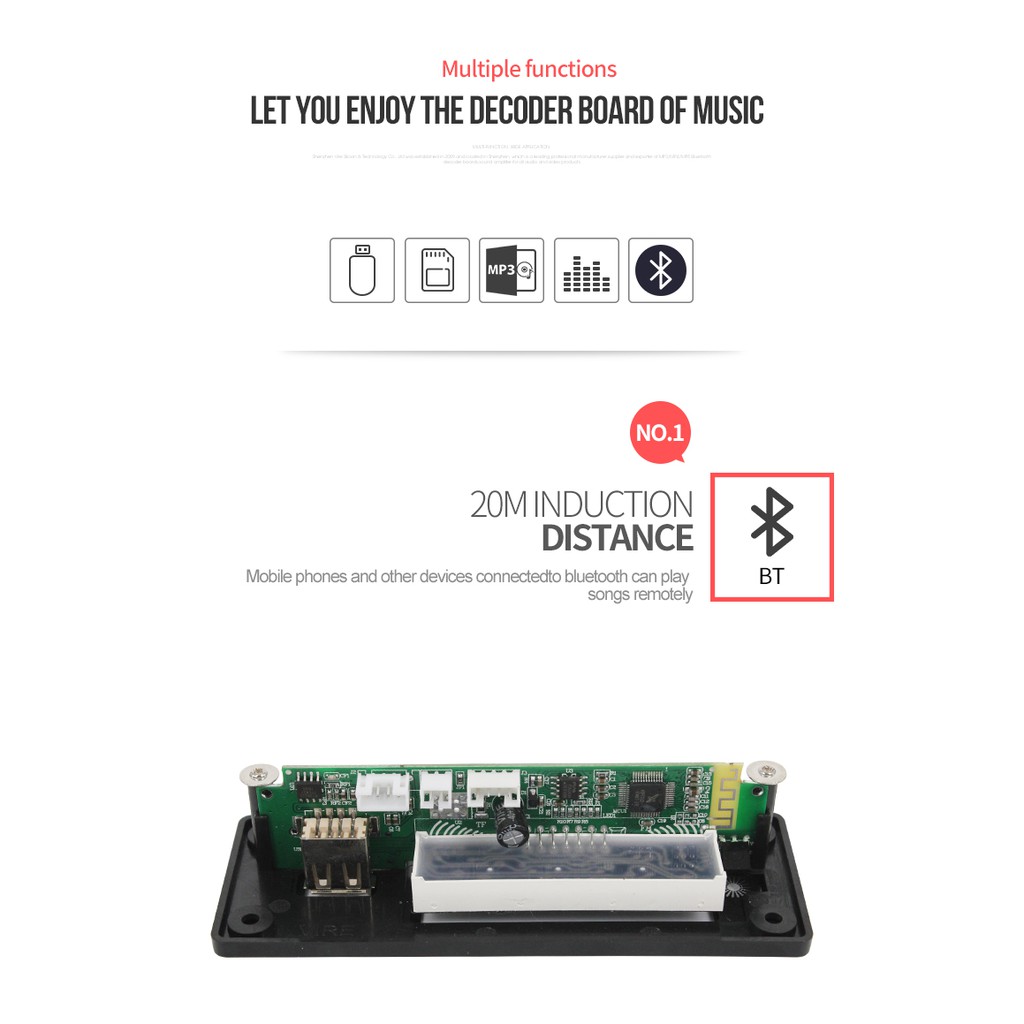 MP3 modul Bluetooth 12v Splash Screen 020