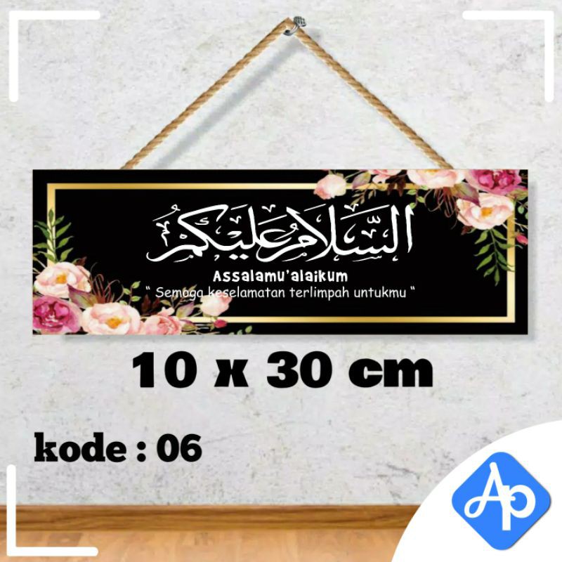 HIASAN PINTU ASSALAMUALAIKUM TALI GANTUNG UNIK LUCU ASS