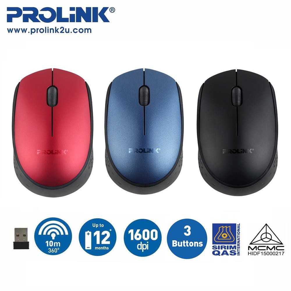 PROLiNK Wireless Optical Mouse Free 1.5V AA Battery PMW5008 murah