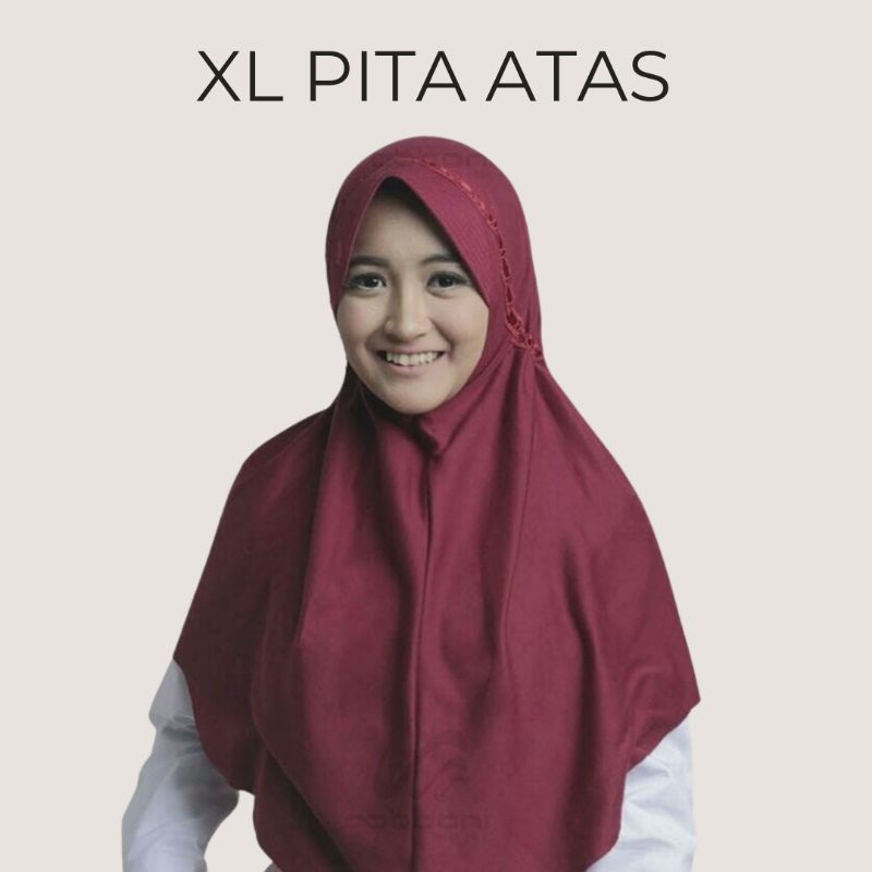 JILBAB SEKOLAH XL TERMURAH PITA ATAS / SMA