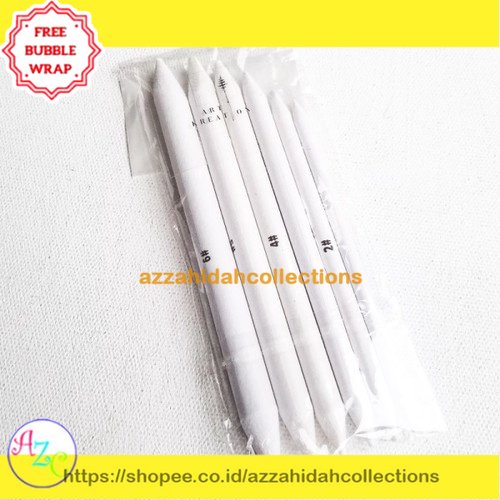 

Art Kreation Paper Stump Set 6 Paper Pencils Blending Tortilon Dusel azc-NH