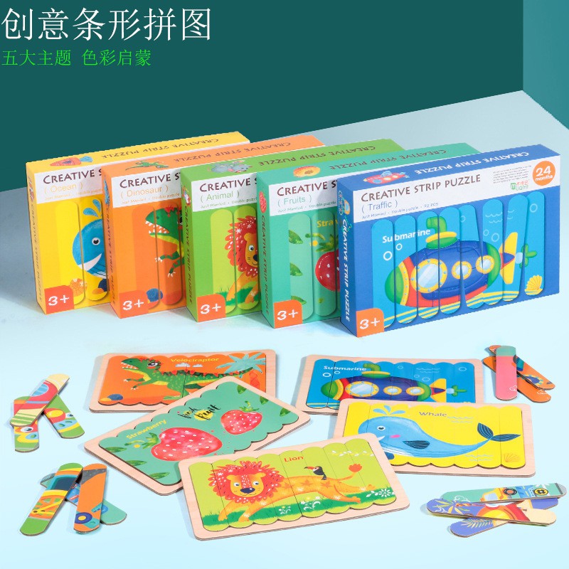 [BIG SALE] Mainan Edukasi Creative Strip Puzzle Kayu Stick