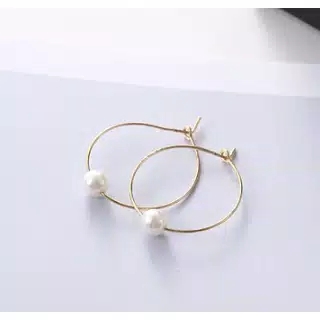 Anting hoops wanita korean style / Anting Mutiara 518