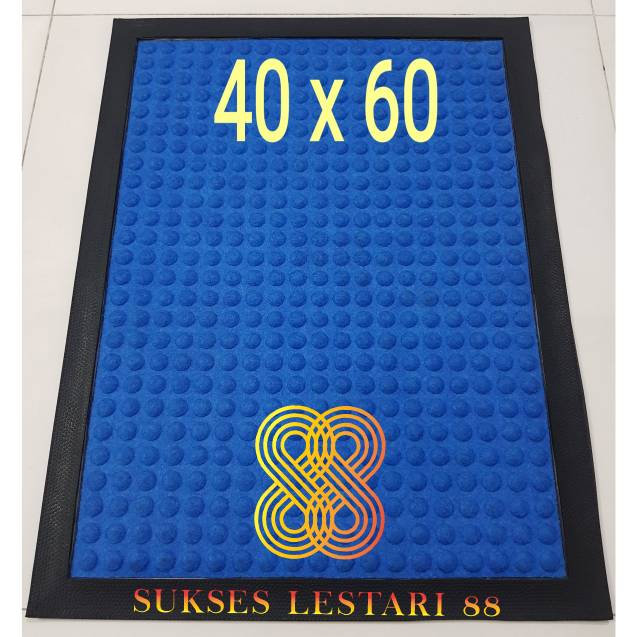 Keset Karpet Karet Bludru Anti Slip 40 x 60 Lis RCM