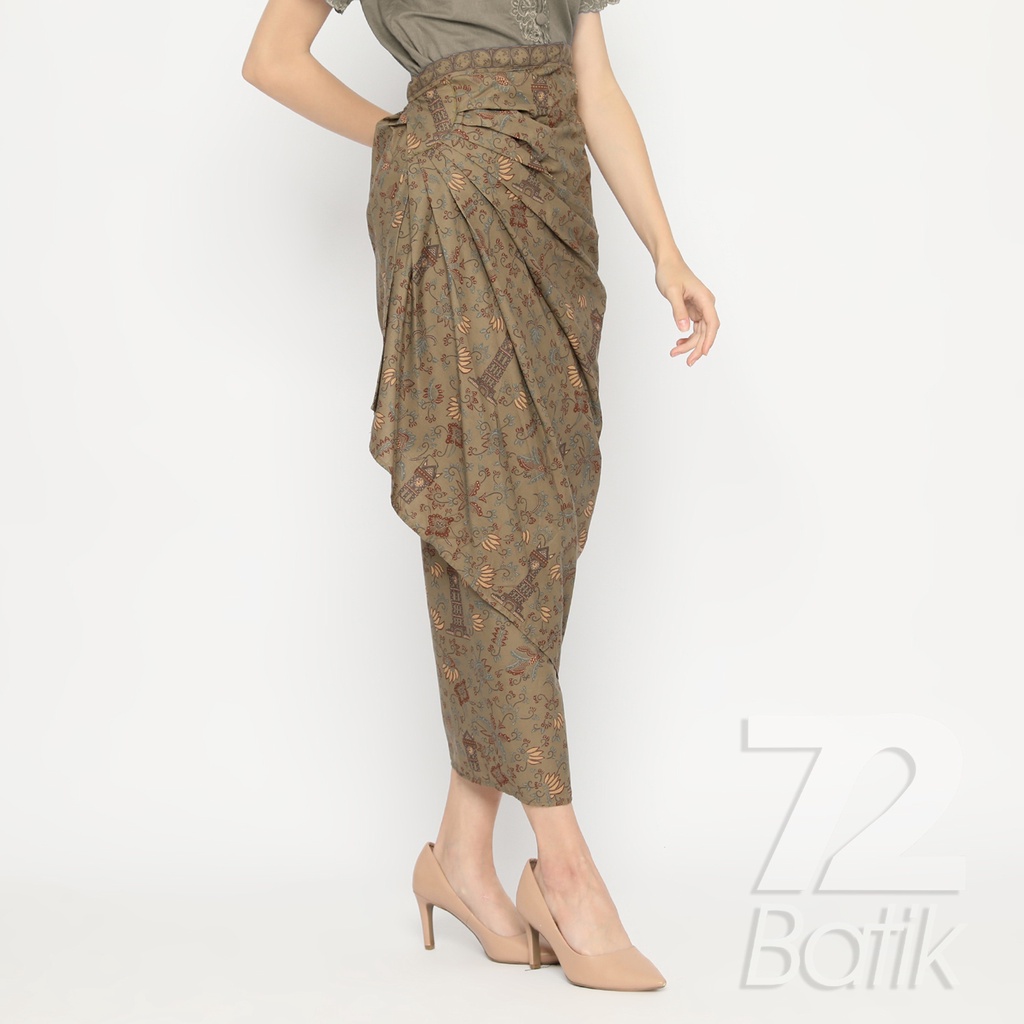 ROK BATIK SPAN Skirt Lilit Kebaya Instan Modern Wanita Motif Jam Gadang Warna Hijau Abu 721032 CAP 72 - Rok Batik Lilit Bawahan Skirt Kamen Kebaya Songket Batik Panjang Plisket Span Instan Jadi Bali Lembaran Premium Modern Untuk Wanita Kondangan