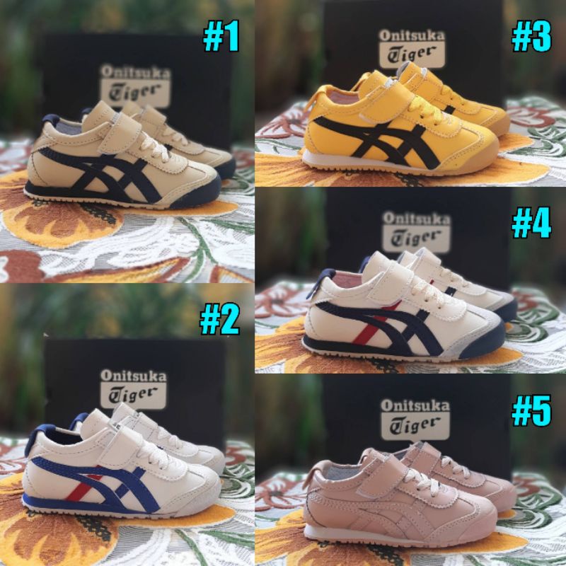 Sepatu Anak Asics Onitsuka Tiger Kids Perekat Tali Original Premium Quality