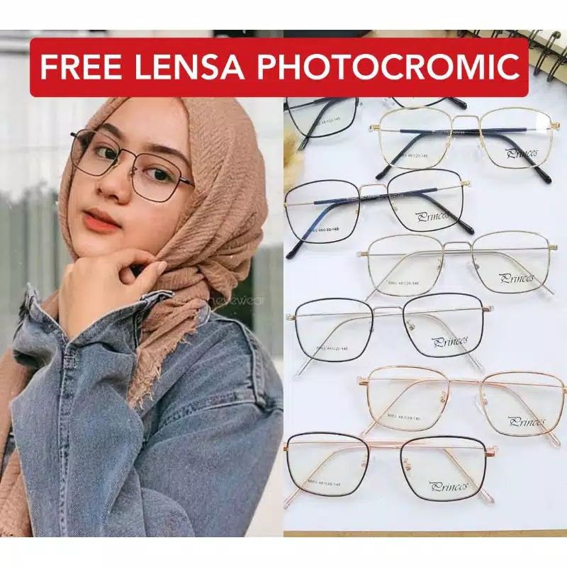 KACAMATA PHOTOCROMIC ANTIRADIASI | KACAMATA MINUS | KACAMATA WANITA | KACAMATA BESI KOTAK KECIL | KA