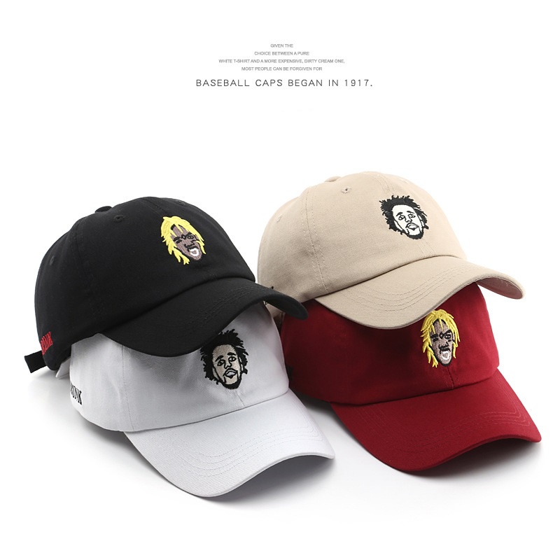 HATSAVENUE-221 Topi Baseball Pria/Wanita Bordir People Face Bahan Katun Lembut