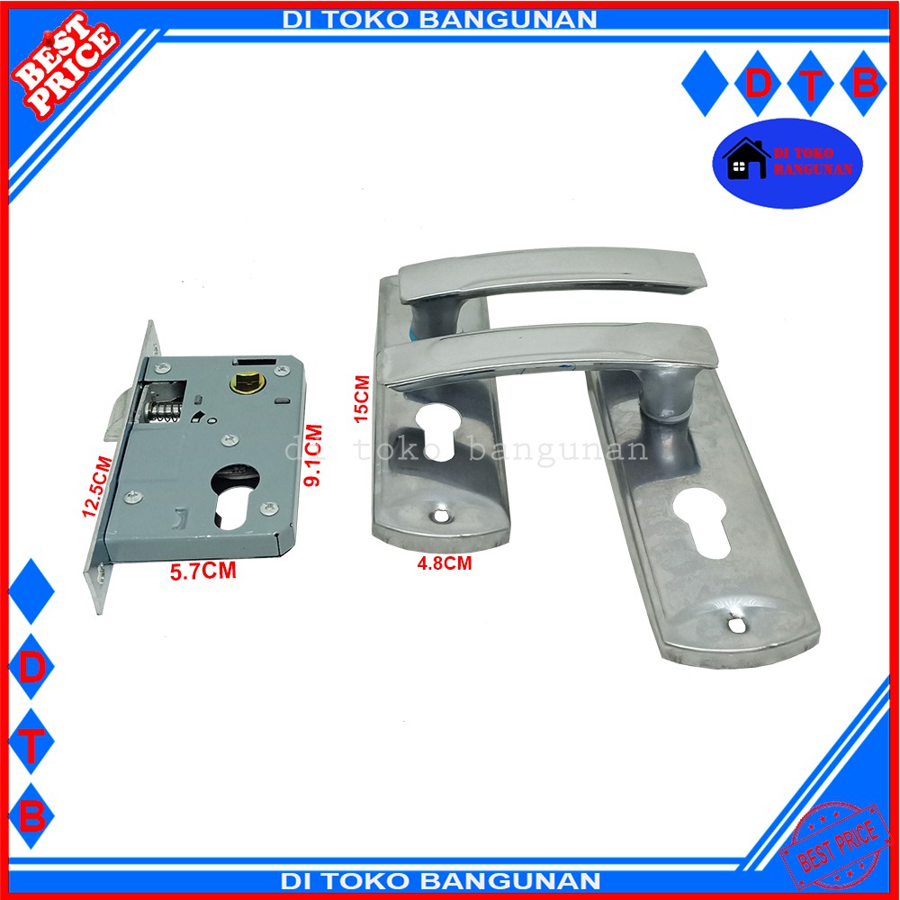 KUNCI Pintu Kecil Plat HUGO-S 01 SN/CP