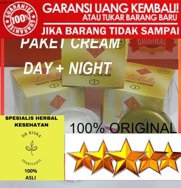 100% ORIGINAL OBAT KRIM JERAWAT PEMUTIH KULIT WAJAH CREAM LABELLA DAY+NIGHT ORIGINAL