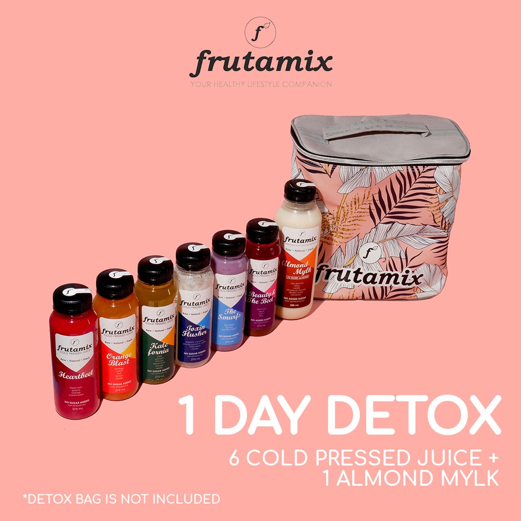 

FRUTAMIX - Paket Detox 1 DAY | Cold Pressed Juice / Immune Booster / Detoks / Cleanse