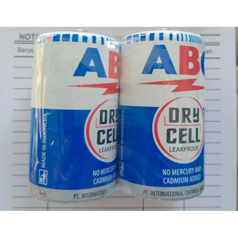 Baterai besar tipe D merk ABC