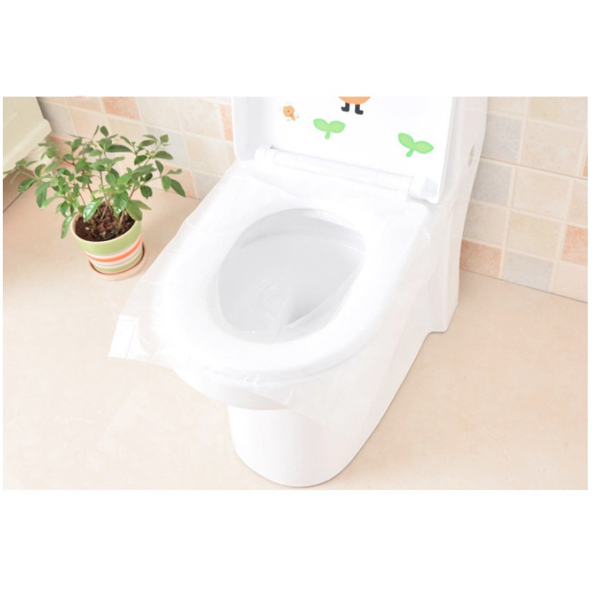 Travel Disposable Toilet Sit Cover Plastik Penurup Closet