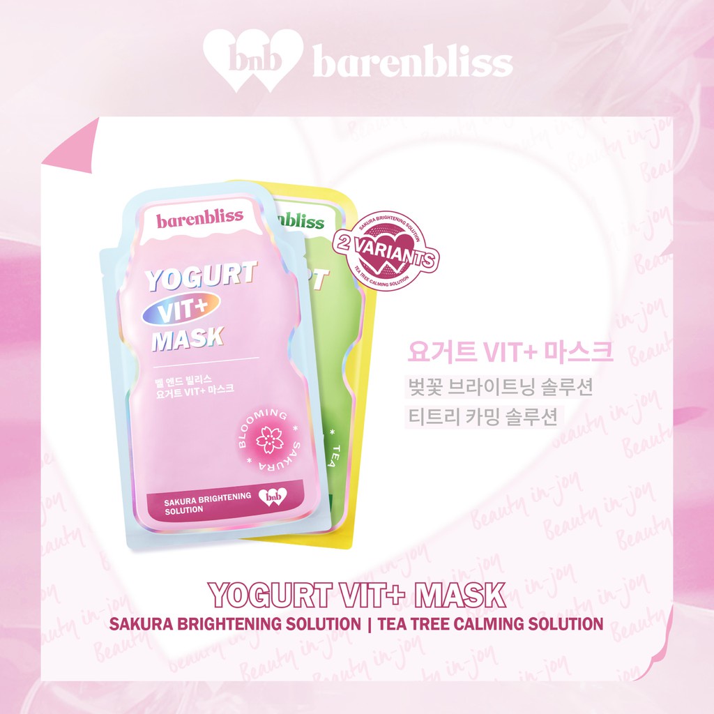 BNB BARENBLISS KOREA Yogurt Vit+ Essence Serum Mask 25mL