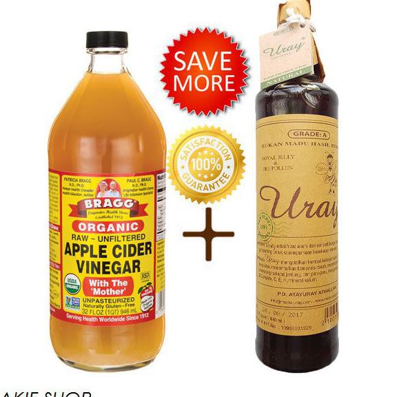 

Premium Bragg Apple Cider Vinegar 946 Ml + Madu Uray 640 Ml Studio.Abrarr