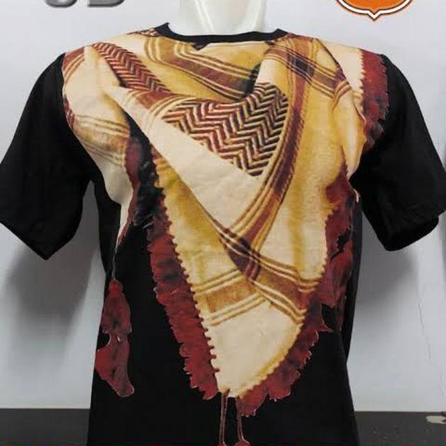 FANSHOP XP Kaos Dakwah Islami Hijrah Tauhid Sorban 3d Palestine-Pita Merah