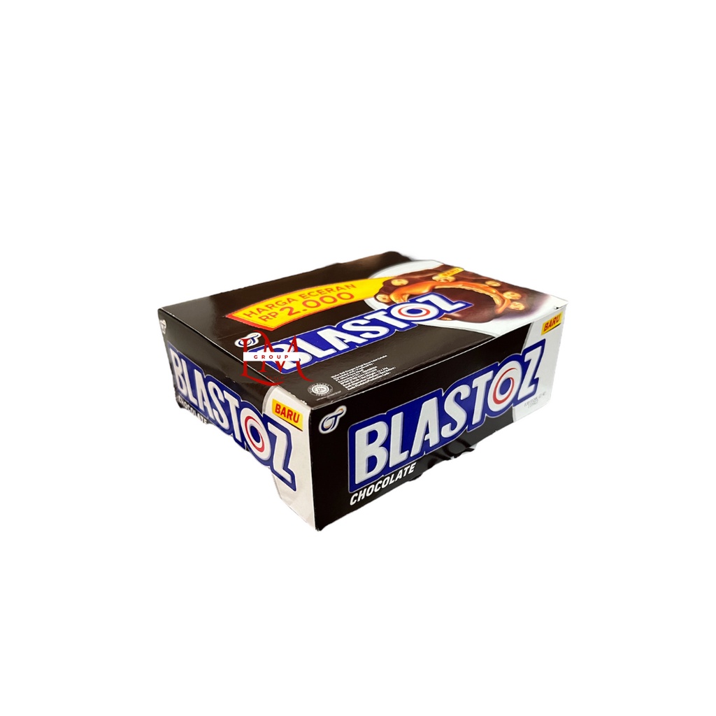 Blastoz Wafer Roll Dengan Krispi Beras Salut Cokelat 1 Box Isi 12 pcs @24gr