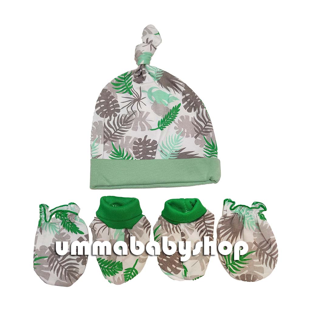 Set Sarung Tangan Kaki Bayi Kupluk Lucu Murah Baru Lahir SNI Perempuan Laki Boy Girl Unisex Newborn Kaos Kaki