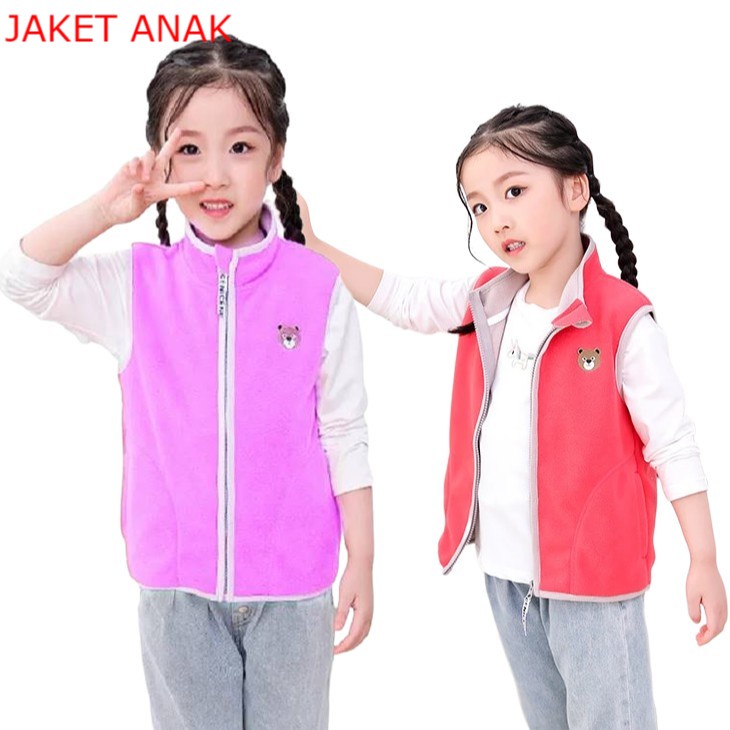 Pakaian Anak Bar Vest Rompi Anak Fleece Baju Anak Cewek s balita kecil sd lucu korea anime