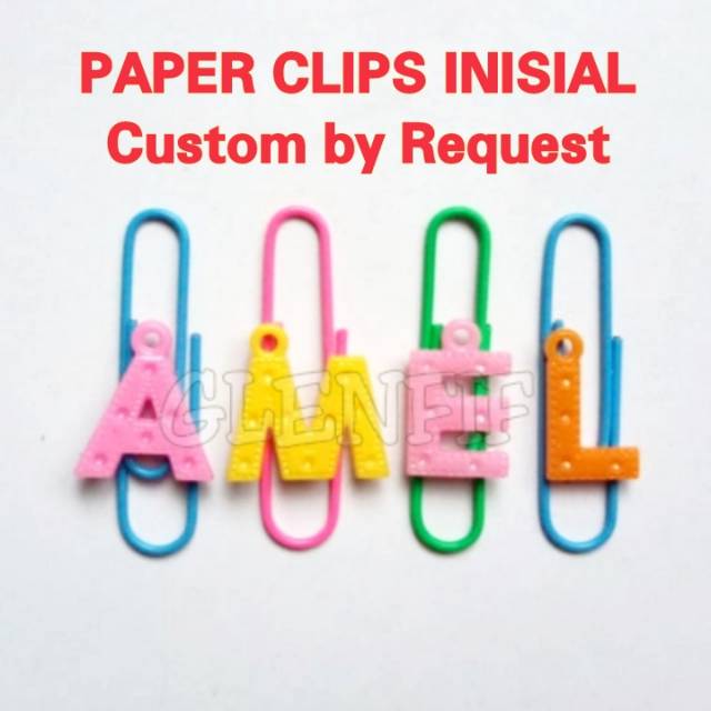 

Paper Clips Jumbo Inisial Nama Spesial Request GLENFIF